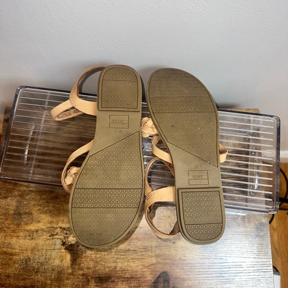 Tom’s Lexie Strappy Sandals, Braided Leather, Tan, Size 7.5 - Picture 6 of 7